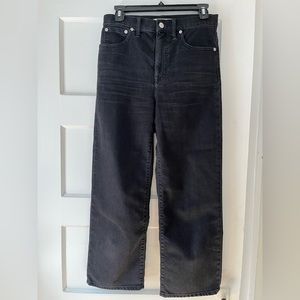 Madewell slim wide leg crop Size 27 Black